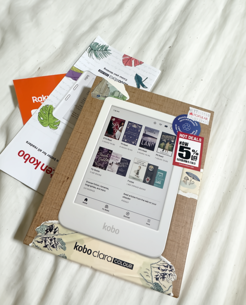 My Kobo Clara Colour, my first e-reader for reading while traveling