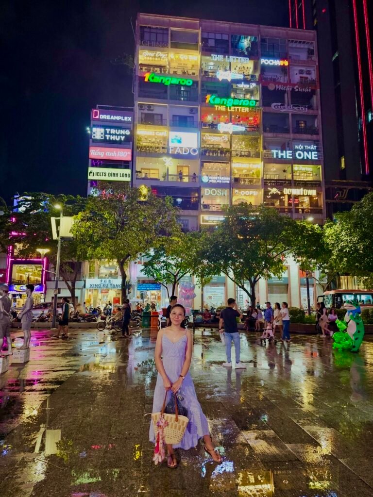 Cafe Apartment overlooking Nguyen Hue Walking Street.