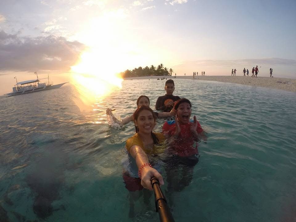 Sunset during an overnight camping trip on Kalanggaman Island