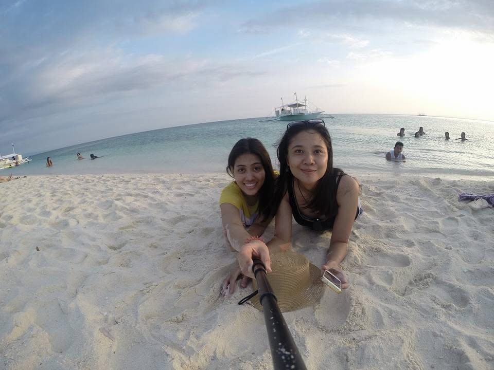 Clear turquoise water and white sandbar at Kalanggaman Island in Leyte Philippines