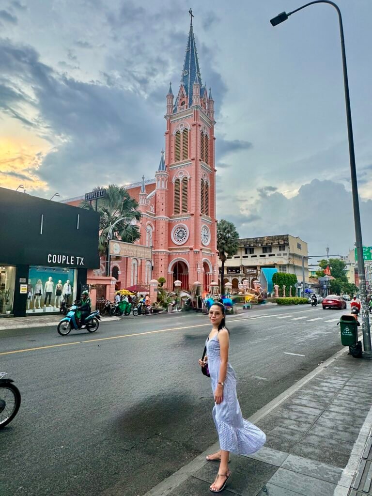 Tan Dinh Pink Church in Saigon Vietnam